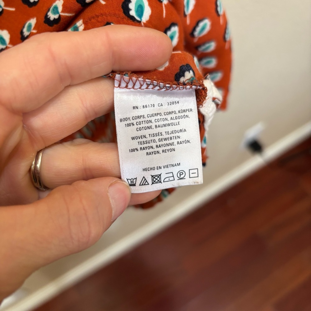 Anthropologie | Meadow Rue Mixed Media Pocket Pattern Drop Tee Size XS Boho - Picture 7 of 12